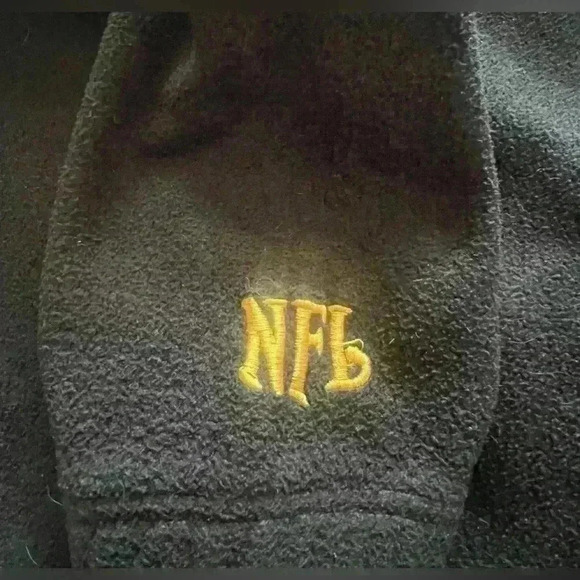 Vintage Pittsburgh Steelers Fleece  Black Hoodie Men's L. - Picture 5 of 7